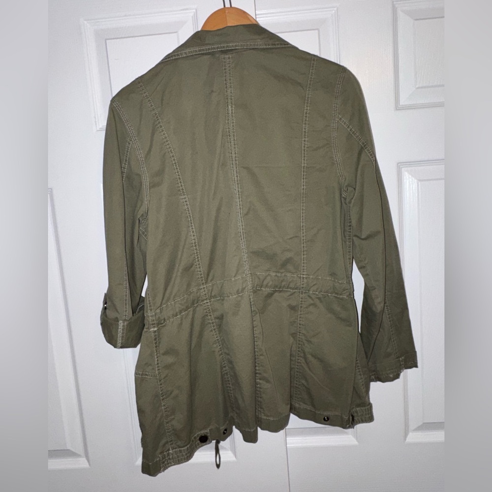 Ashley Utility Collection Cotton Anorak Jacket (Olive Green) - Picture 10 of 11